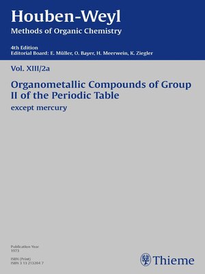 cover image of Houben-Weyl Methods of Organic Chemistry Volume XIII/2a